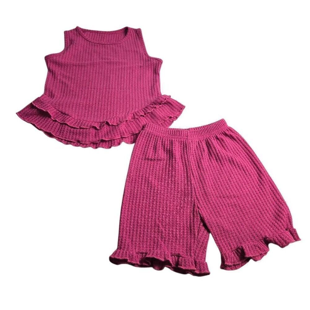 Pink tanktop shorts Matching outfit 130 6/7